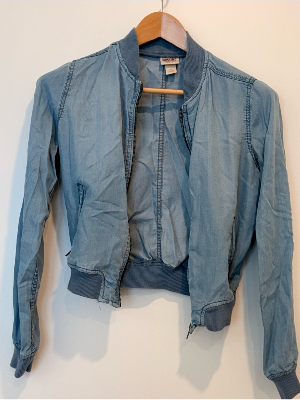 Mossimo Supply Co. Light Blue Women's Bomber Jacket